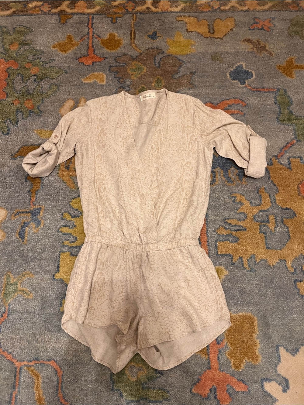 Bella Dahl Light Beige Short Sleeve Romper